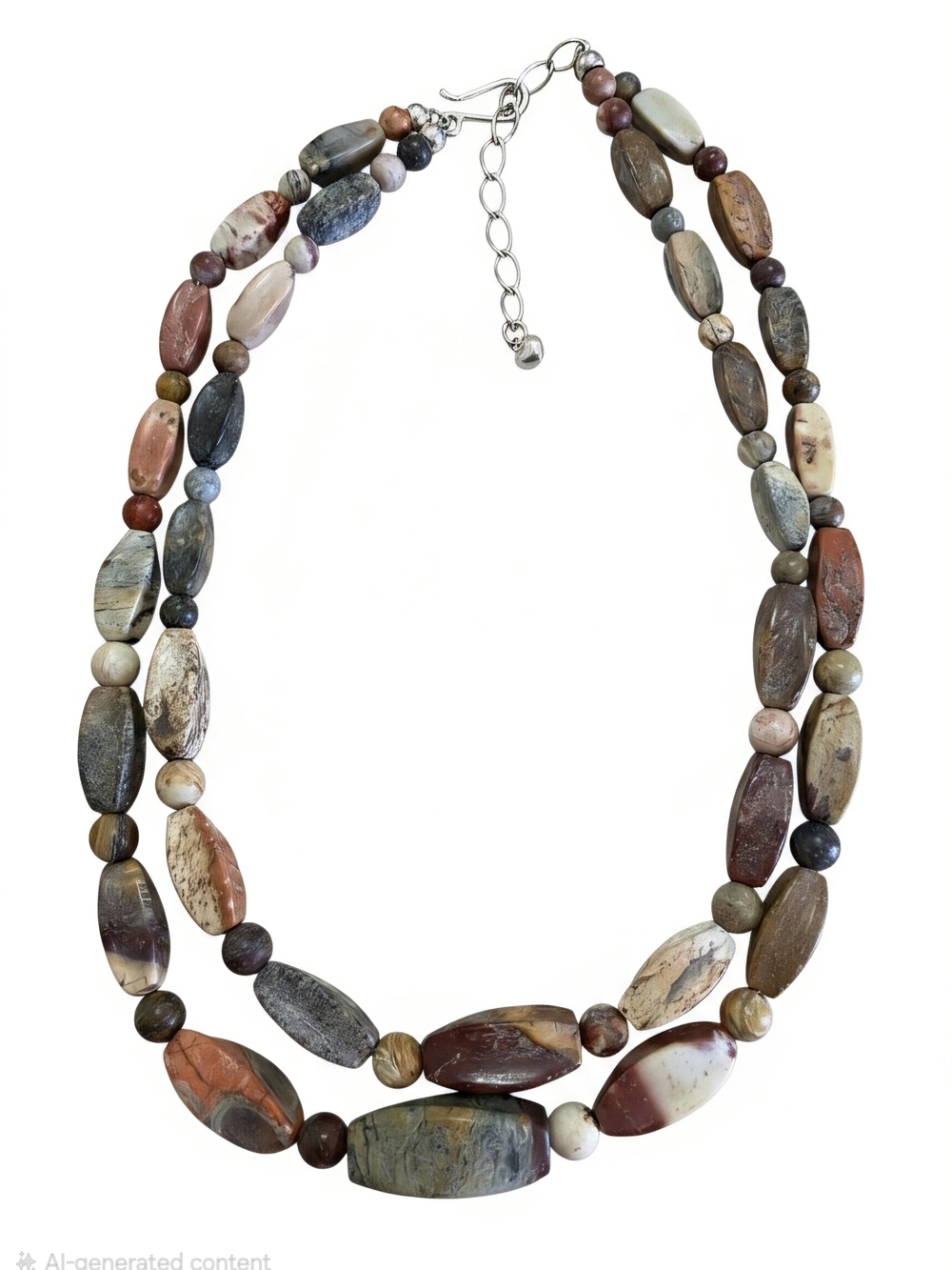 Jay King .925 Multicolor Jasper Double-Strand Necklace